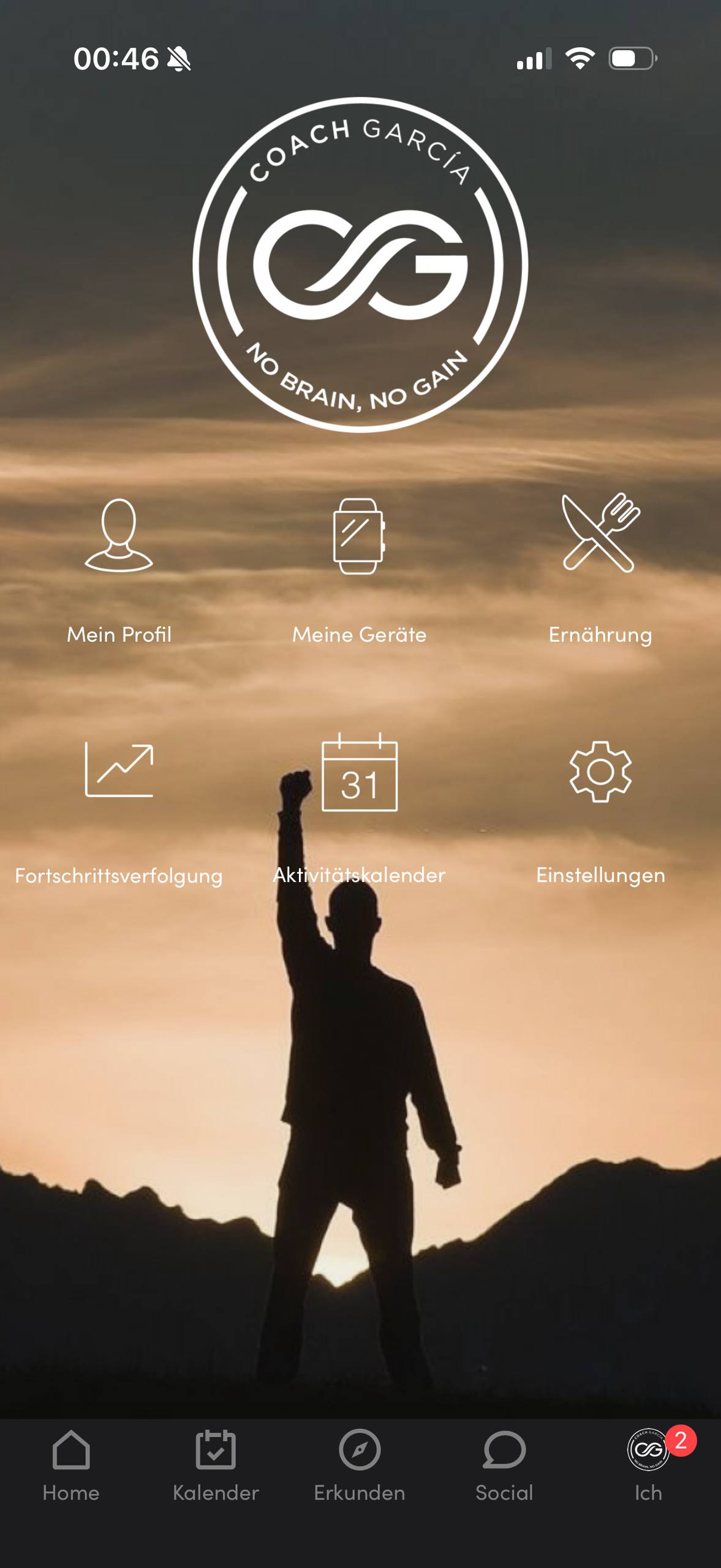 Coach García Coaching App — Trainingsplan, Ernährung & Fortschrittsverfolgung
