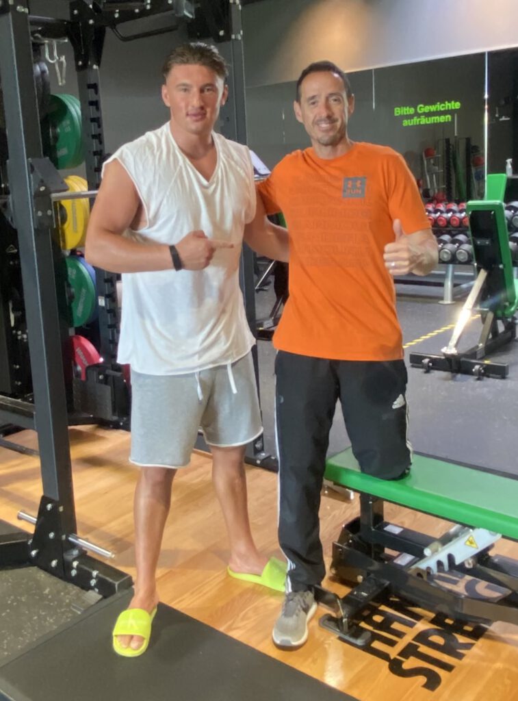 Berat G. mit Coach Garcia